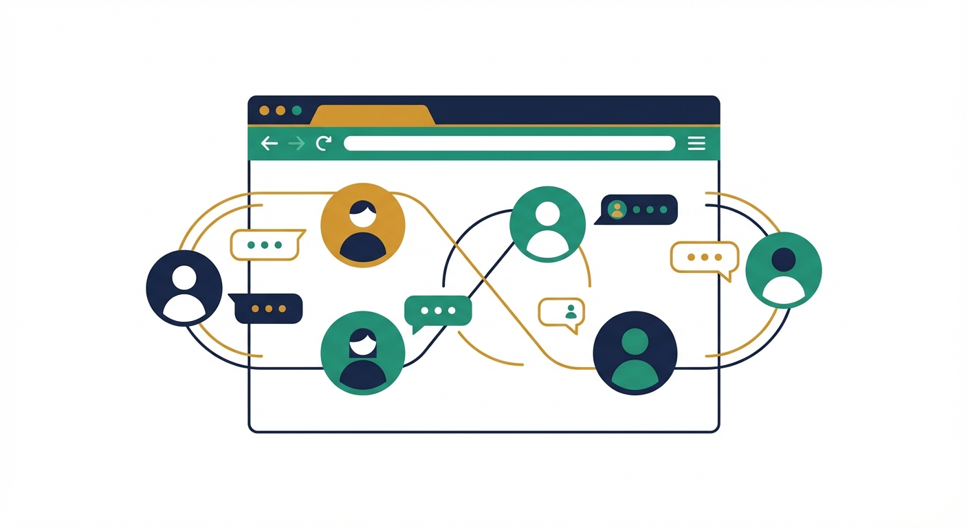 Team collaboration platform illustration